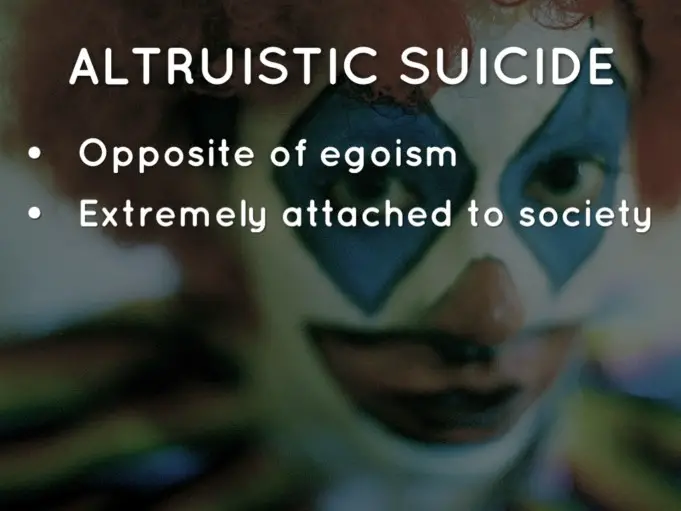 Altruistic Suicide